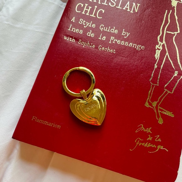 Escada Gold Puffy Heart Key Ring ♥️ - Picture 4 of 5